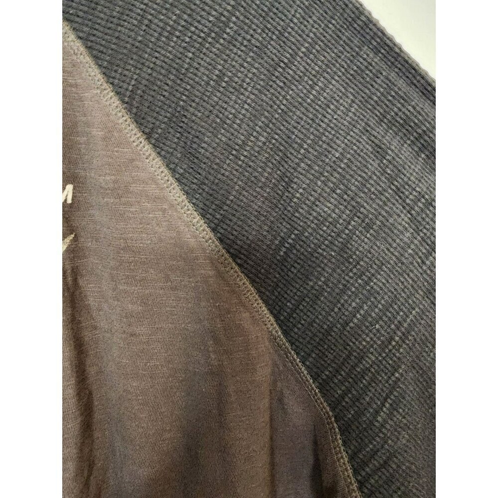 Fender Lucky Brand Waffle Knit Sleeves Gray Long Sleeve Shirt Mens XXL NWT - Picture 5 of 7